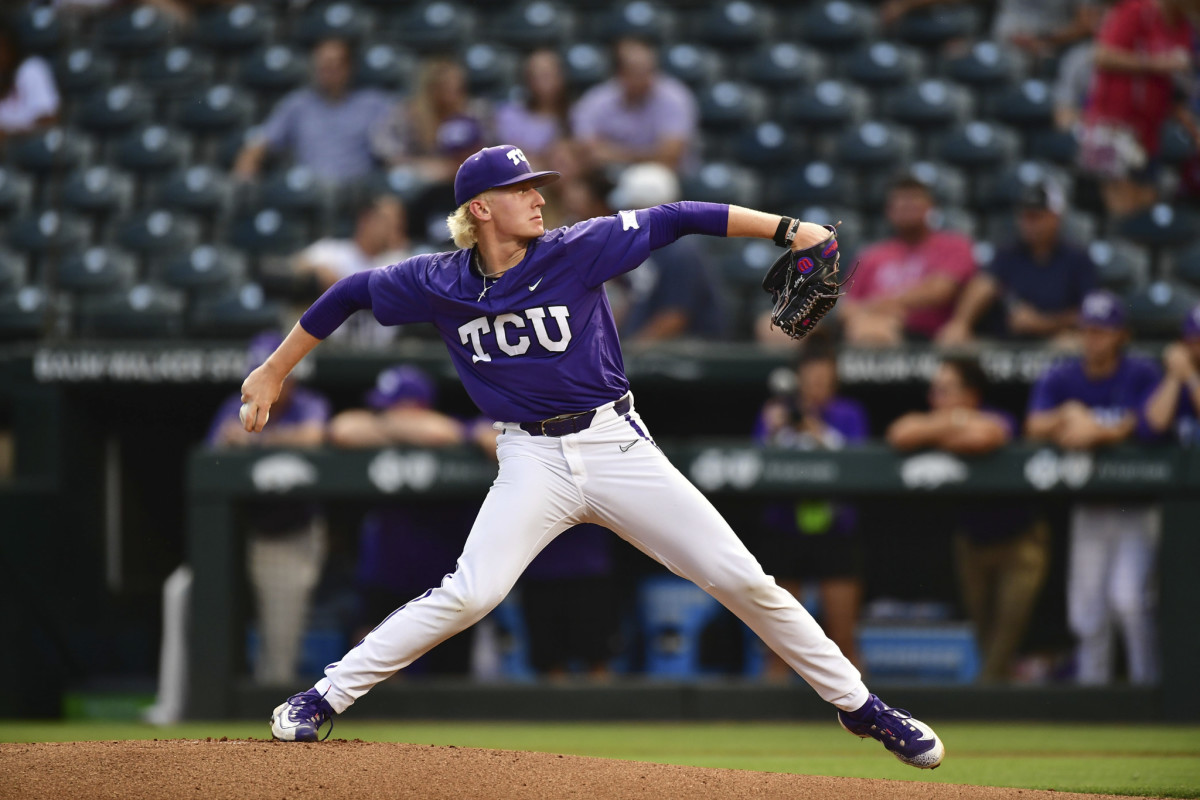 Kole Klecker, TCU Baseball, got the start in the Horned Frogs opening game of the Fayetteville Regional.